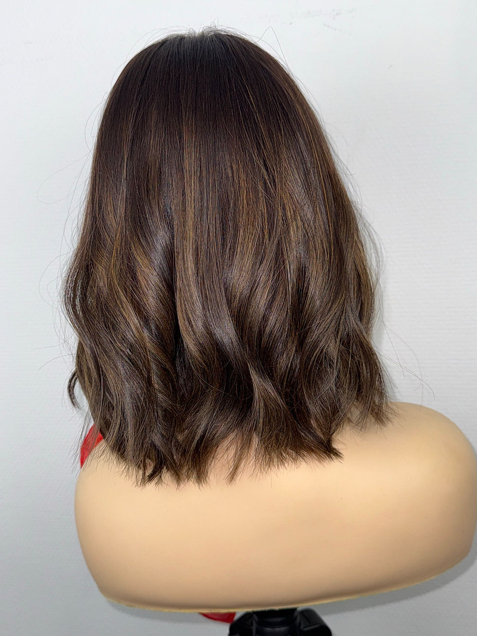 Thumbnail:  "DARK ARYA Avec Frange " SILK TOP WIG,cheveux européens ,S/M ,40cm (15")