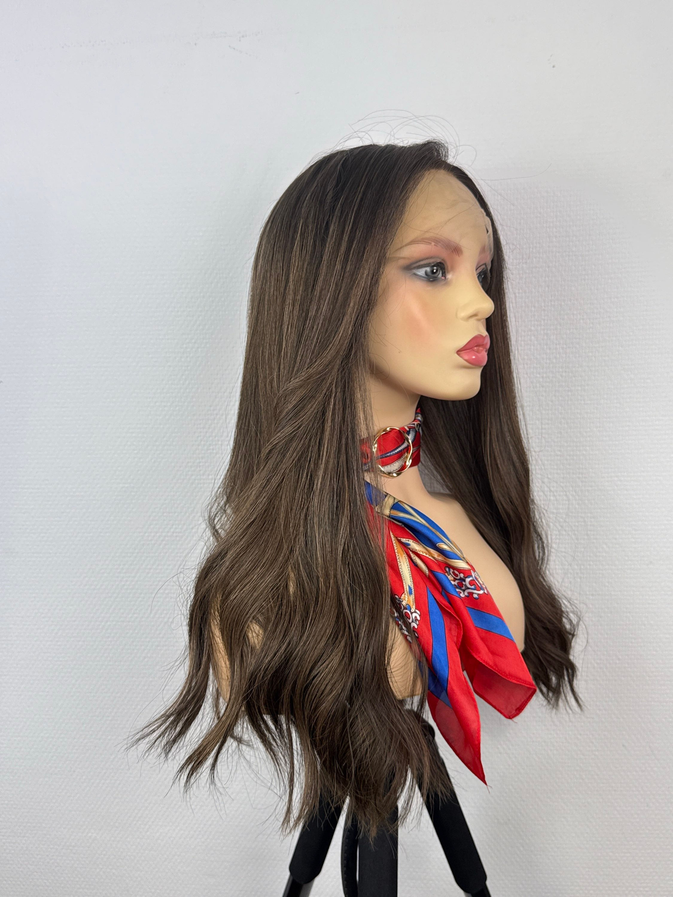 Reserved " LEA " LUXURY LACE TOP WIG : M, 58cm (23")