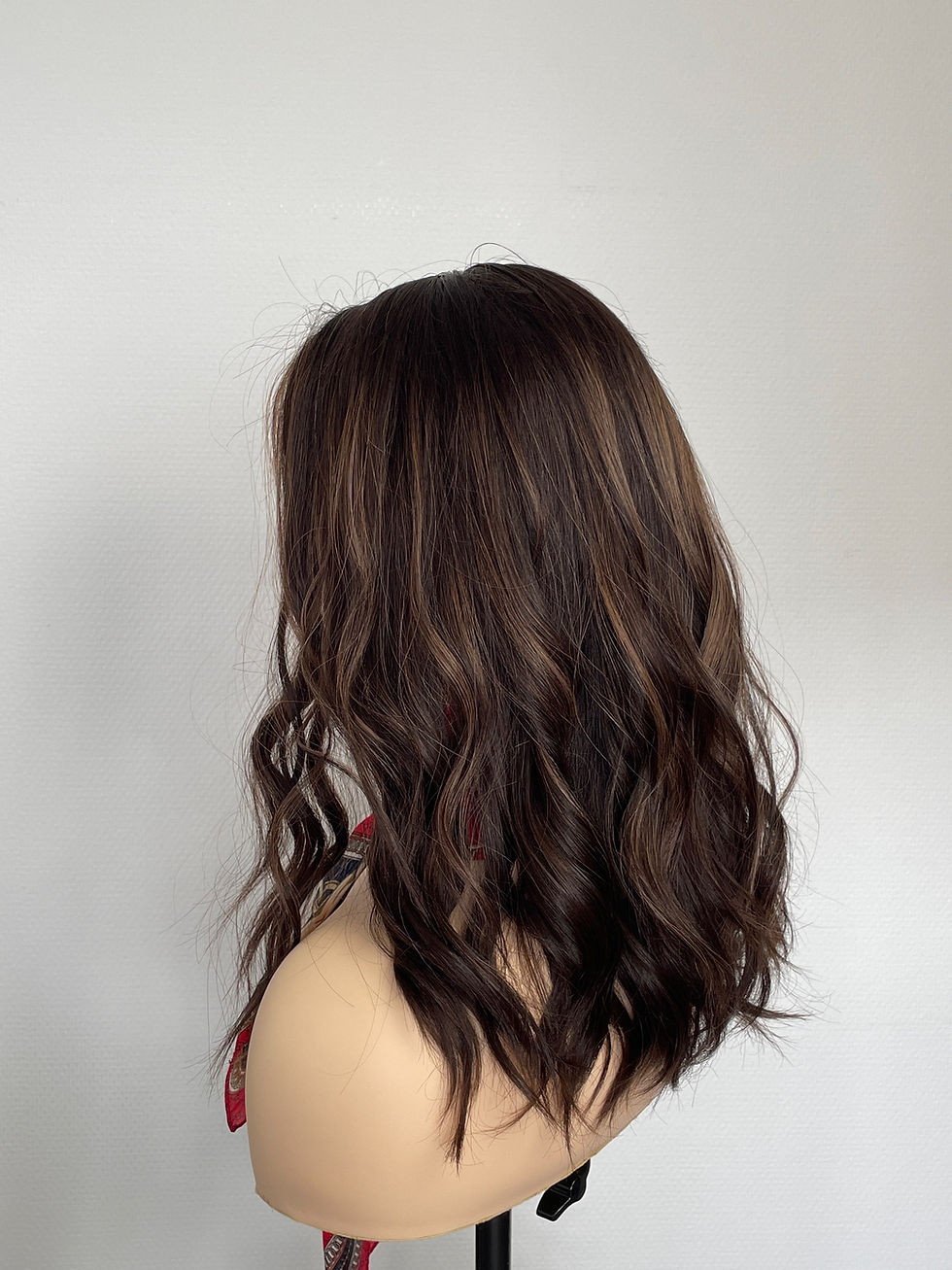 Thumbnail: Réservée “DARK ARYA" LUXURY LACE TOP WIG : M, 48cm (19")