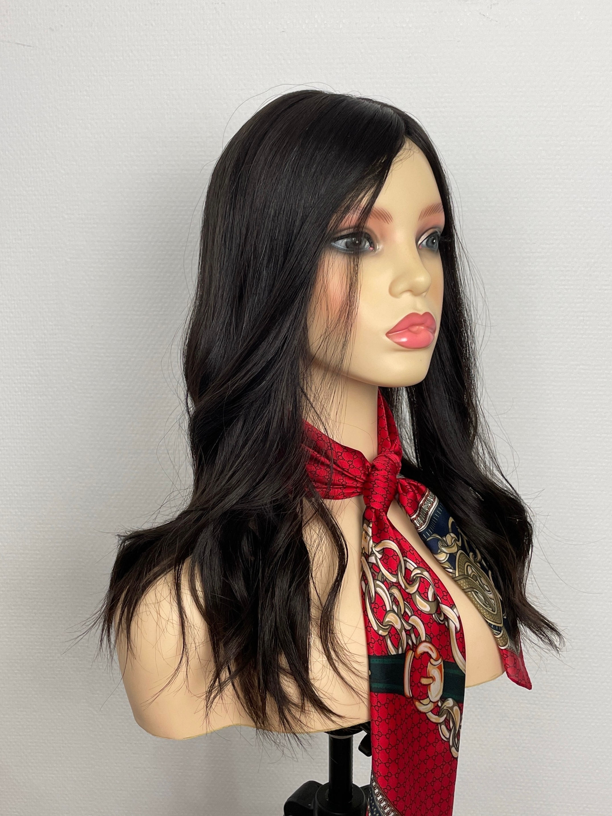  "JASMINE"  TOPPER cheveux européens : 8x8, 51cm (20")