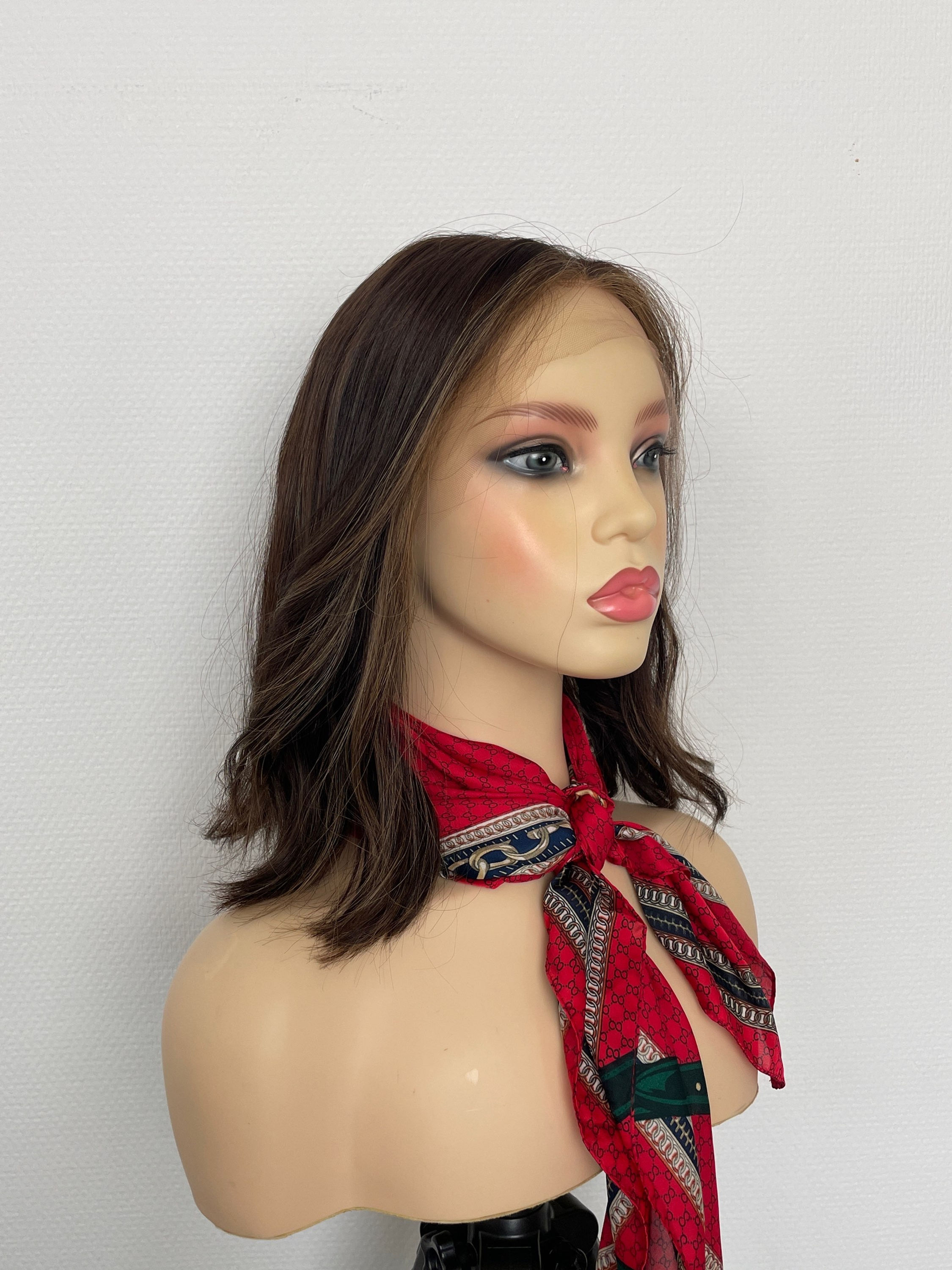 Réservée "DARK ARYA " LUXURY LACE TOP WIG : S, 41cm (16")