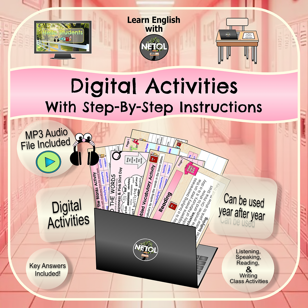 Thumbnail: Bullying Awareness & Pink Shirt Day Lesson, Presentation & Activities