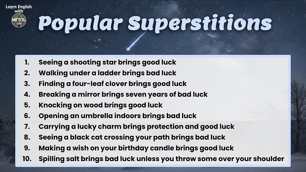 Learn English with NETOL - List Of New Year's Resolutions