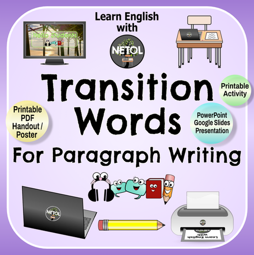 Transition Words For Paragraph Writing - Lesson, Handouts & An