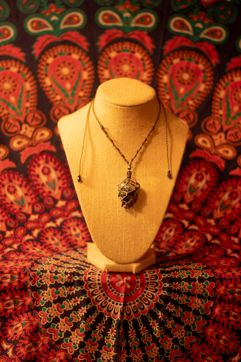 Sodalite Net-Wrapped Necklace