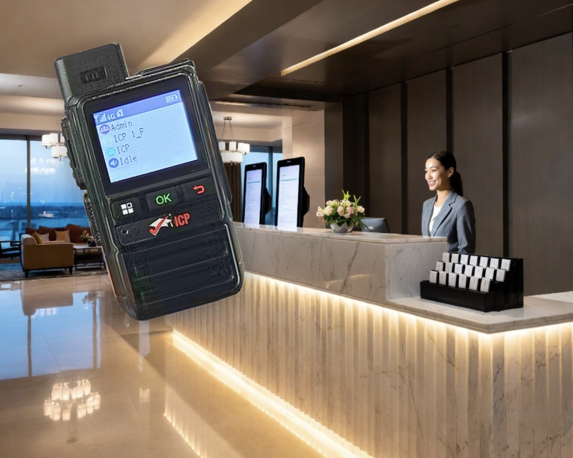 ICP Walkie Talkie at hotel front desk