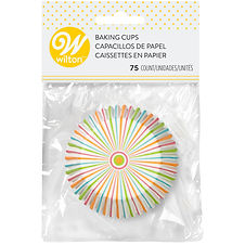Colorful Stripes Cupcake Liners, 75-Count