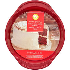 Christmas Red Non-Stick Round Cake Pan, 9-Inch