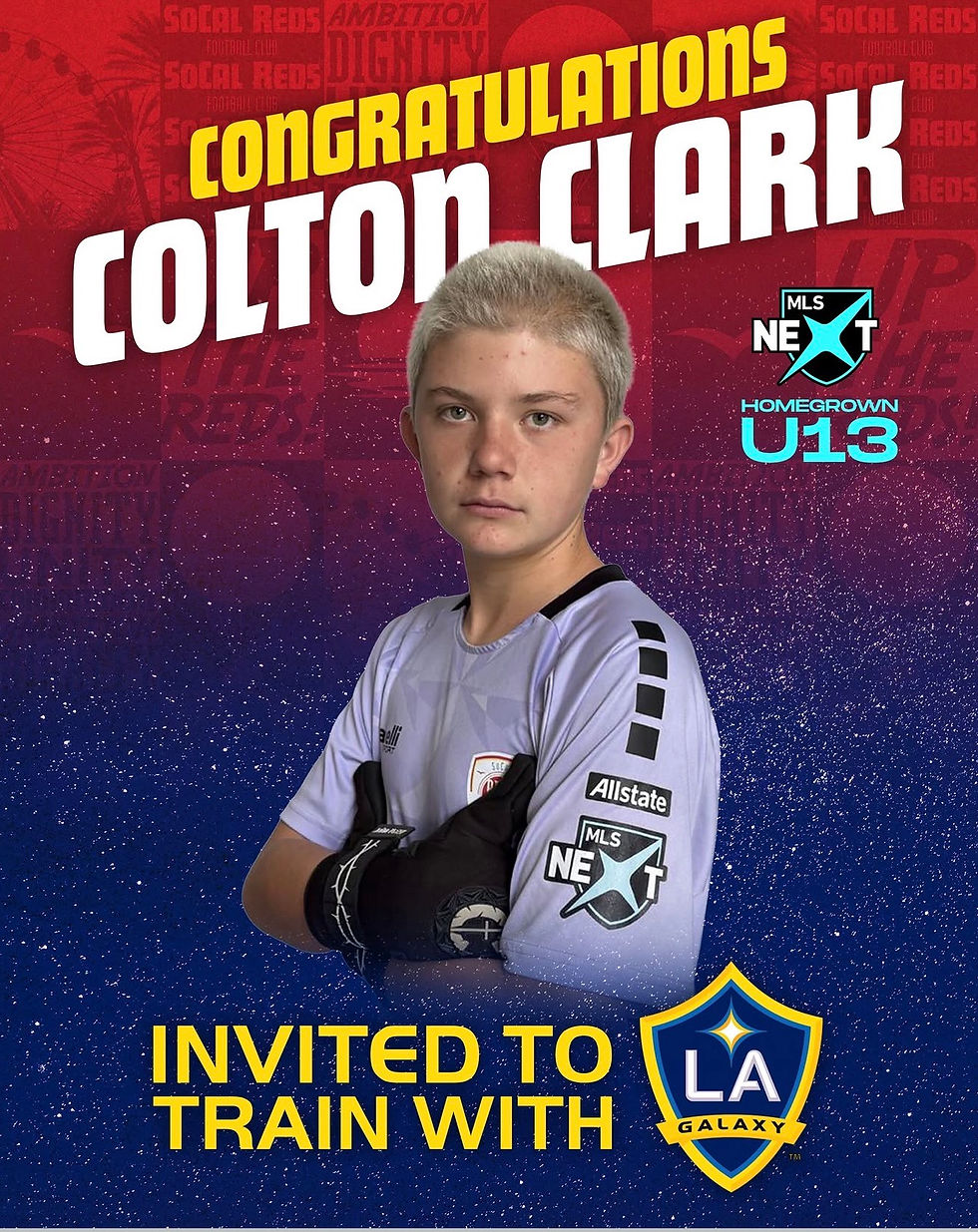 Colton Clark Invited to Train with LA Galaxy Academy