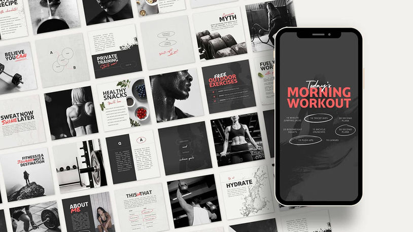 Social media template pack design