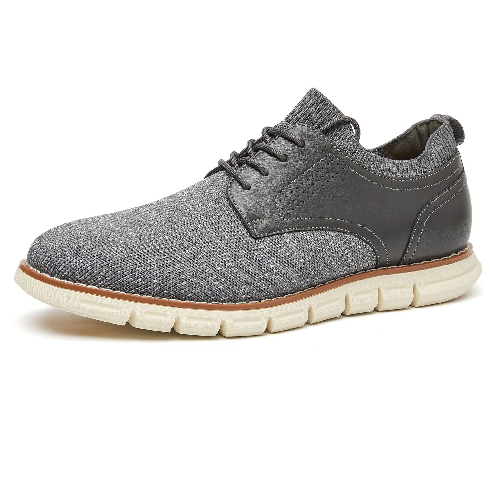 Mens Casual Dress Sneakers Comfortable Walking Breeze Shoes Lightweight Knit Lei