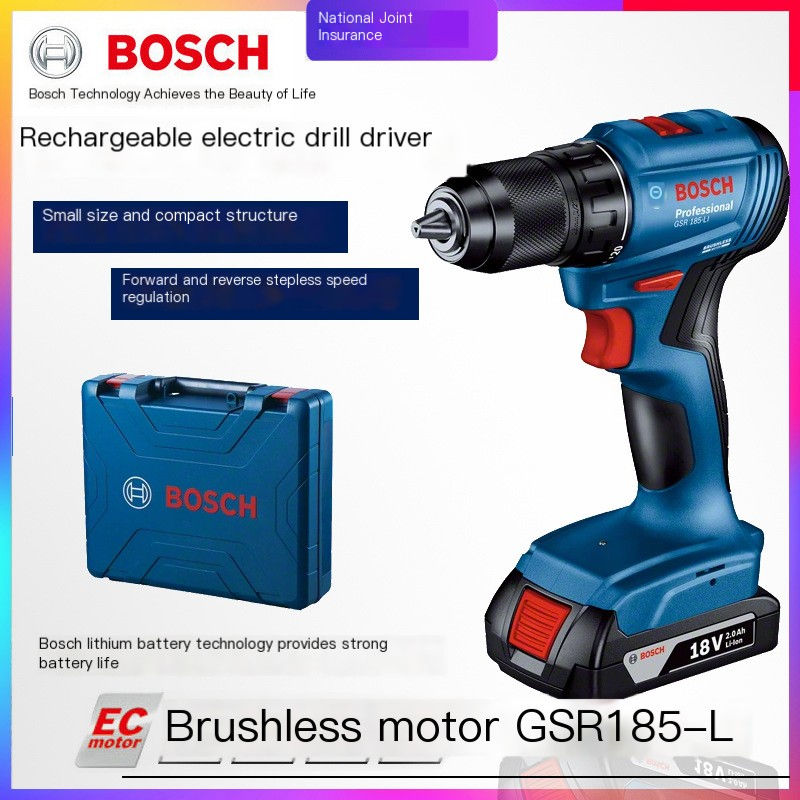 BOSCH GSR185-LI Cordless Brushless Drill with Battery