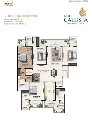 4+1 Bhk noble callista mohali