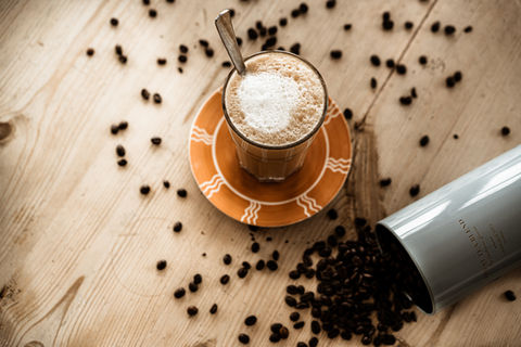 Kaffekopp bilder tatt for maks kaffe på dokka, kaffe kopp med kaffe bønner