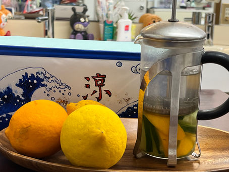 おいしいレモンキュウリ水をどうぞ(*^-^*)