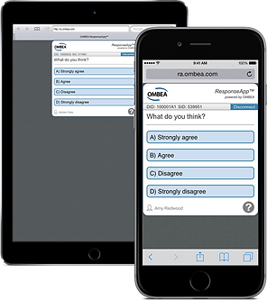 Ombea Respond with Smatphone or Tablet