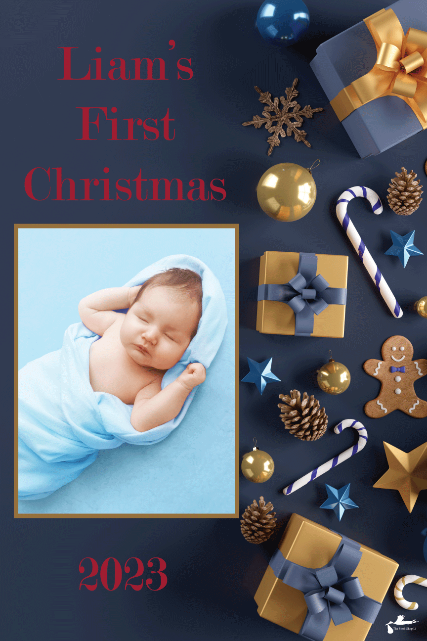 First Christmas - Custom Photo - Personalized- Garden Flag