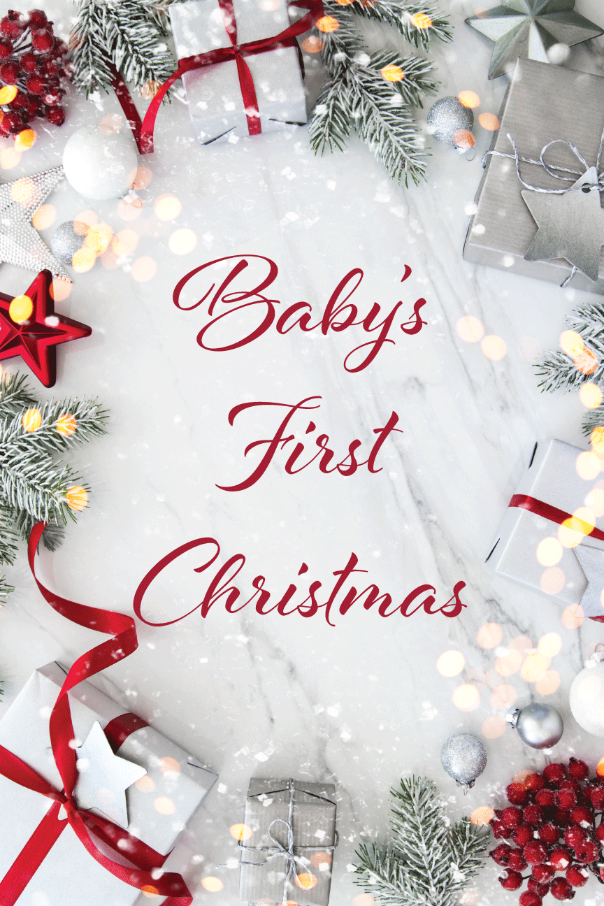 Baby's First Christmas - Personalized- Garden Flag