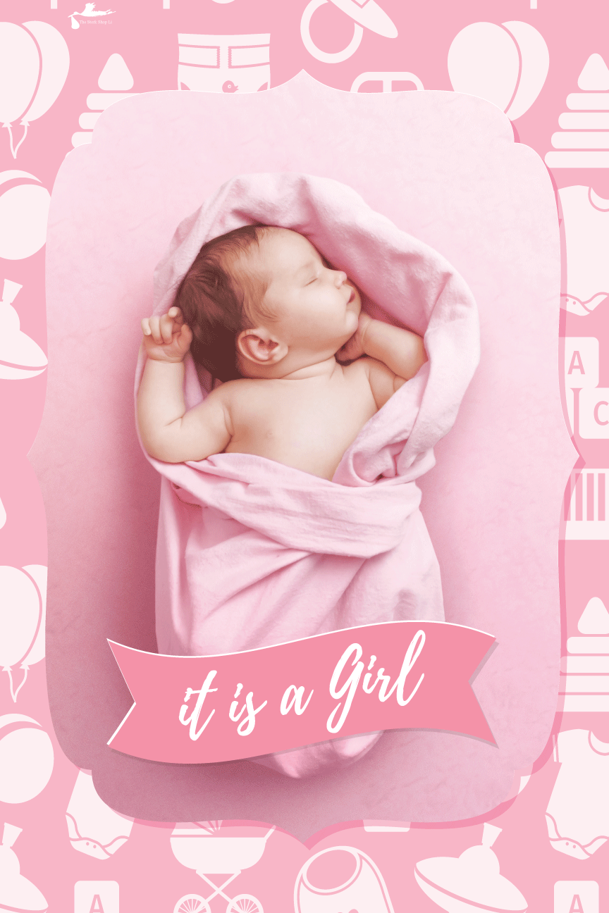 Its a Girl - Custom Photo - Personalized- Garden Flag