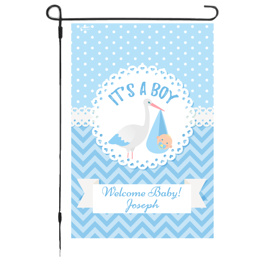 Thumbnail: Its a Boy - Welcome Baby - Personalized- Garden Flag