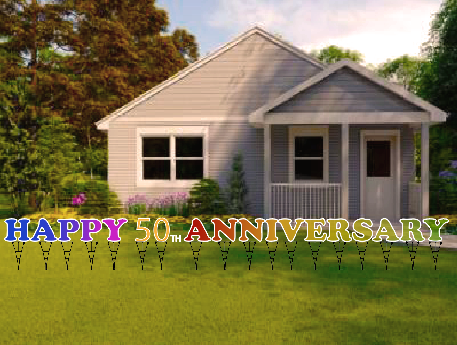 Thumbnail: Happy Anniversary Lawn Letters Rental