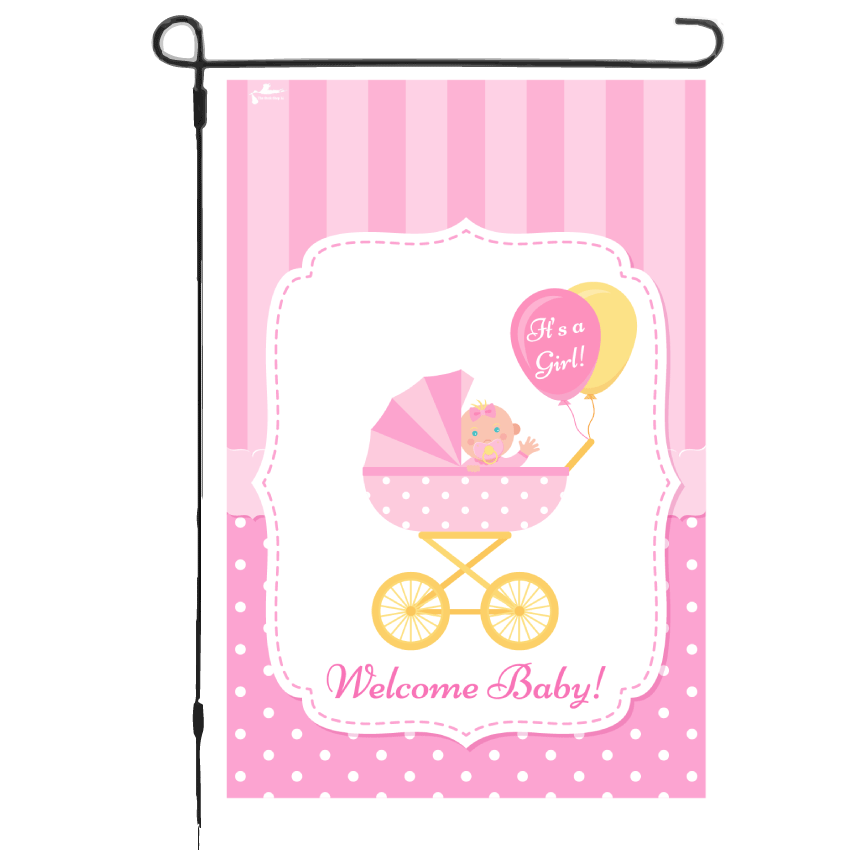 Thumbnail: Its a Girl - Welcome Baby - Garden Flag