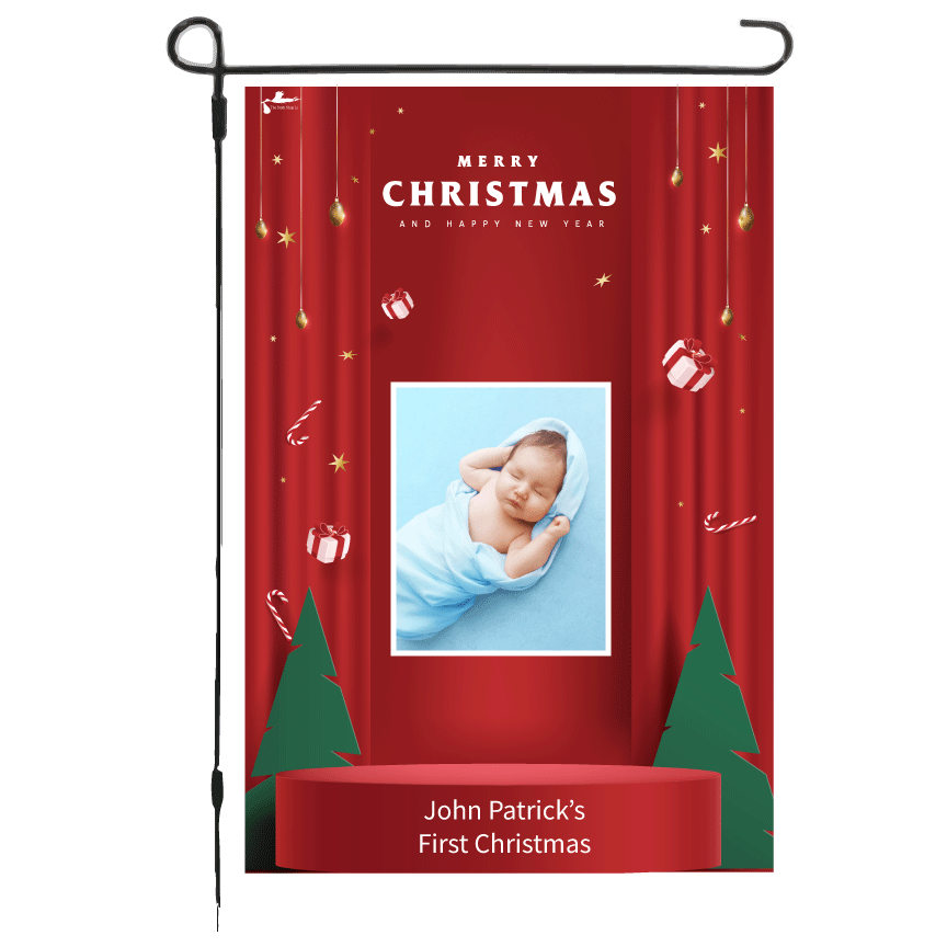 Thumbnail: Merry Christmas - Custom Photo - Personalized- Garden Flag