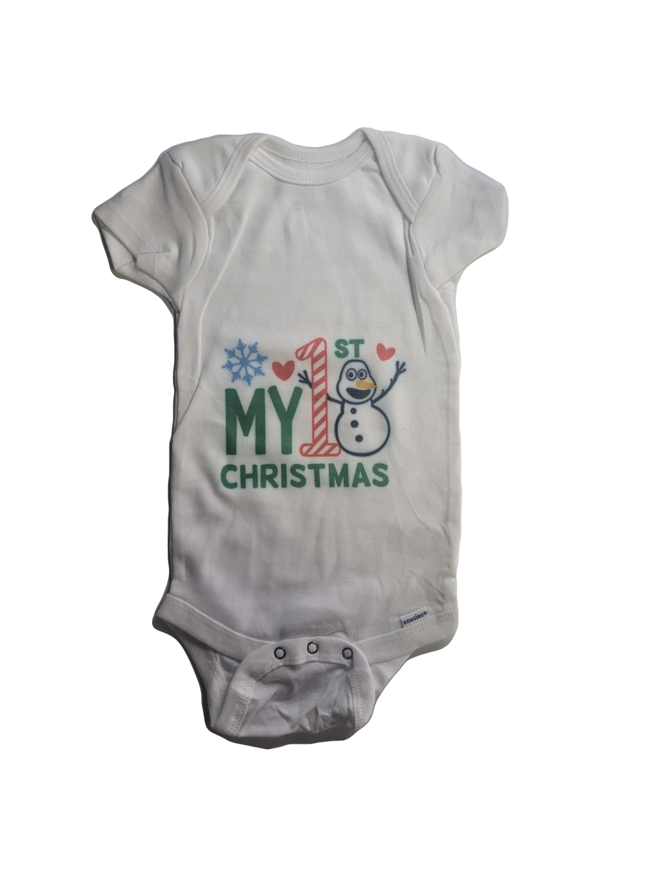 Baby's 1st Christmas Snowman Onesie