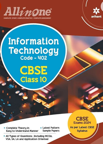 All in one Information Technology Class-10 2024 of Arihant available ...
