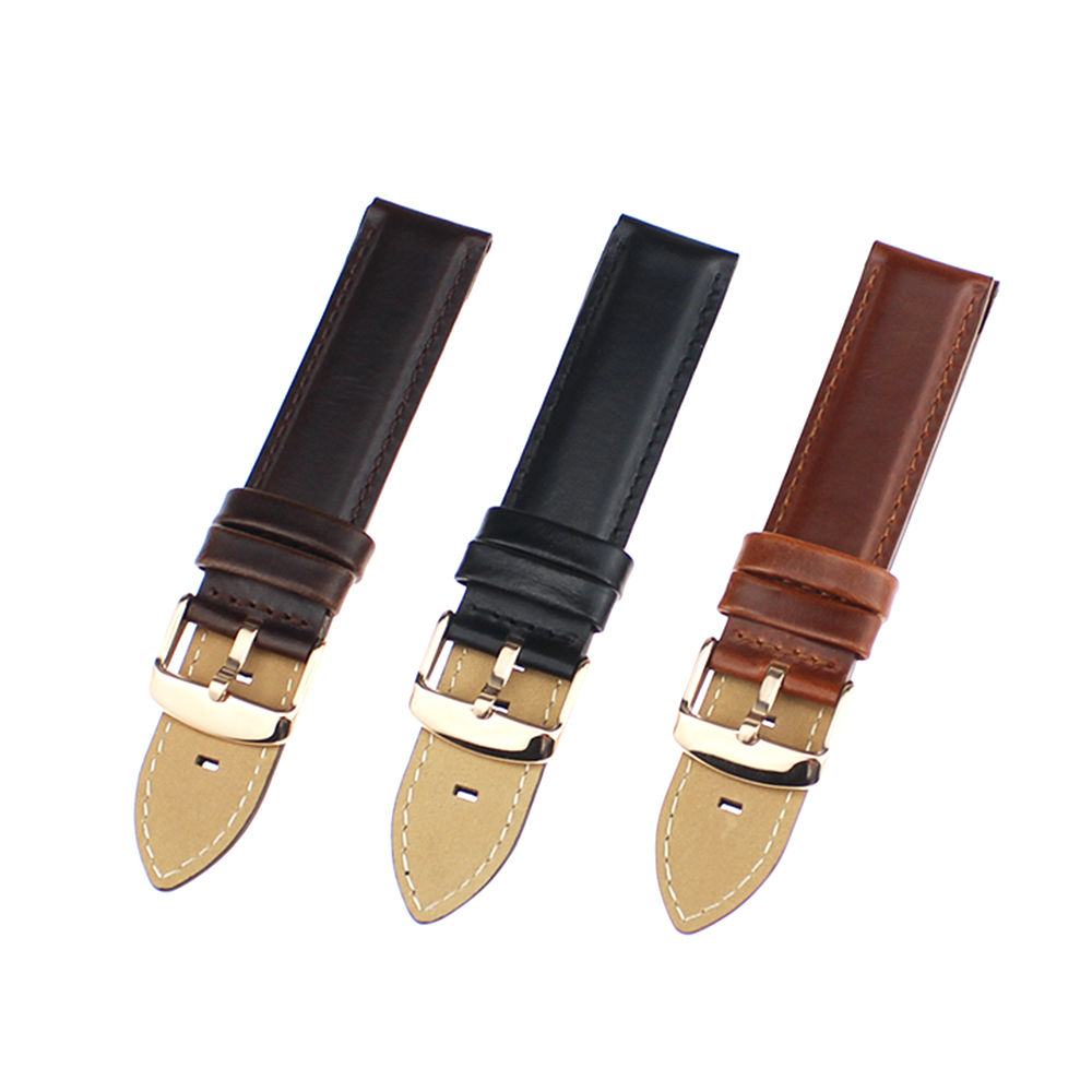 Waterproof Leather Strap - Stainless Steel Buckle