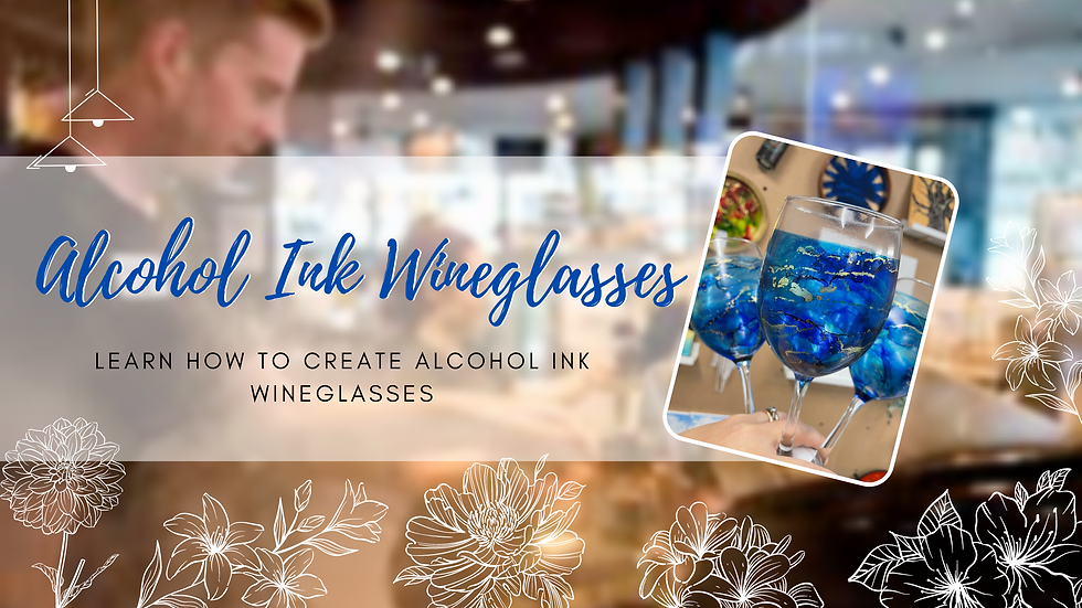 TOOWOOMBA - The Coffee Club - Make your own alcohol ink Wine Glasses set!