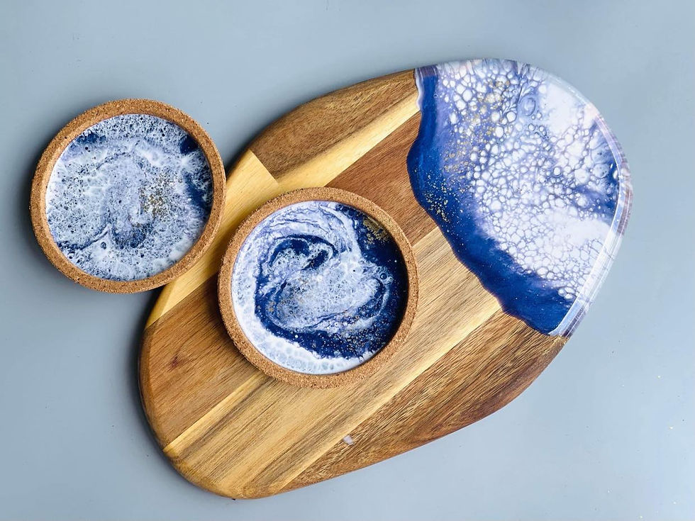 TOOWOOMBA - TCC - Make a resin serving board + 2 coasters!