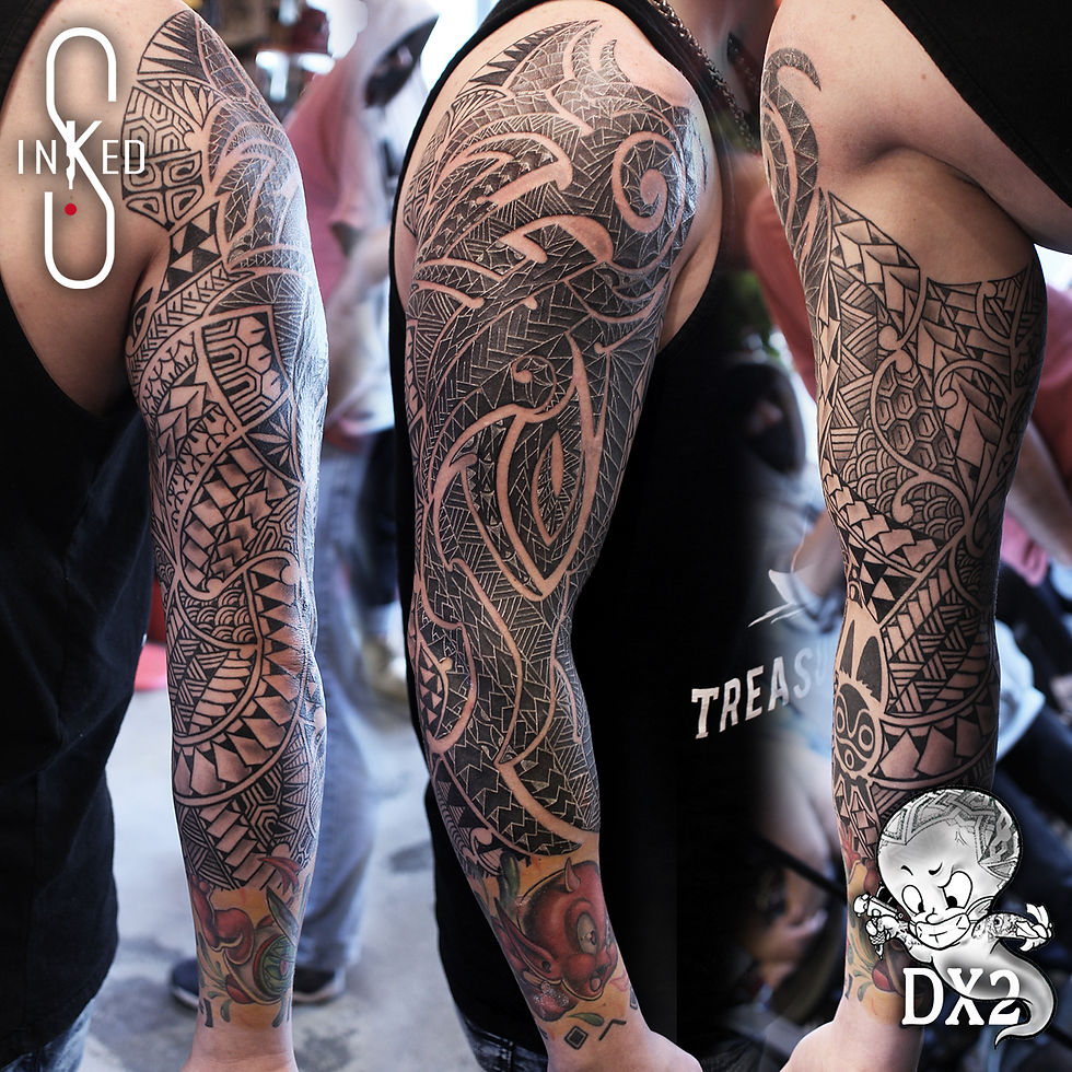 polynesian tattoo by DX2 tattooer