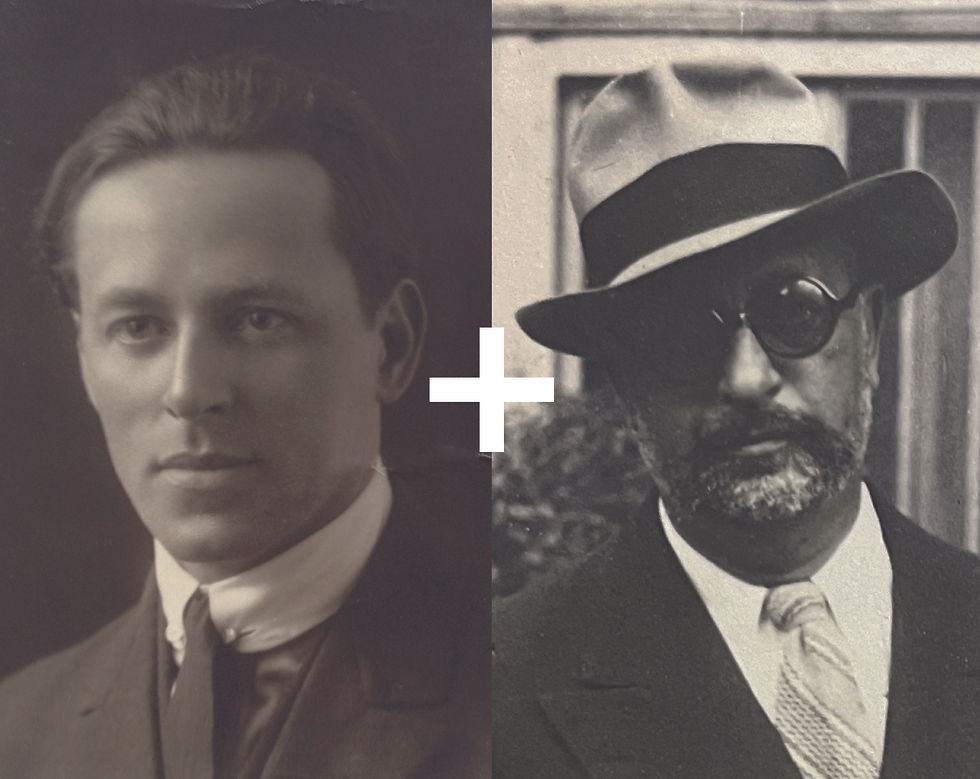 Portraits de l'artiste hongrois Gustave Miklos et du graveur et éditeur suisse François-Louis Schmied