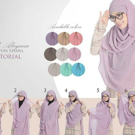 A women giving step by step tutorial on wearing a hijab