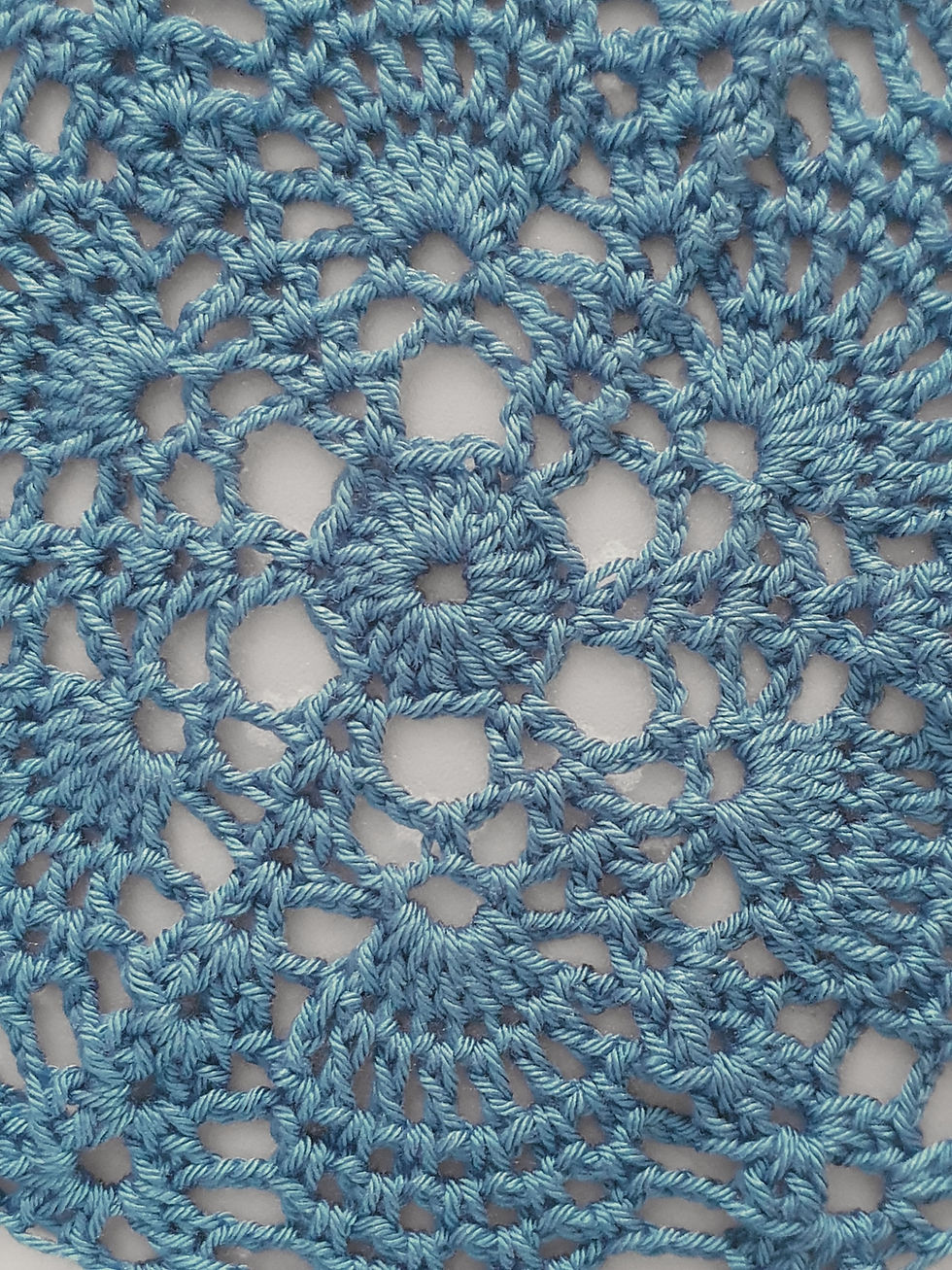 Thumbnail: Crochet Blue Star of David Hoop 