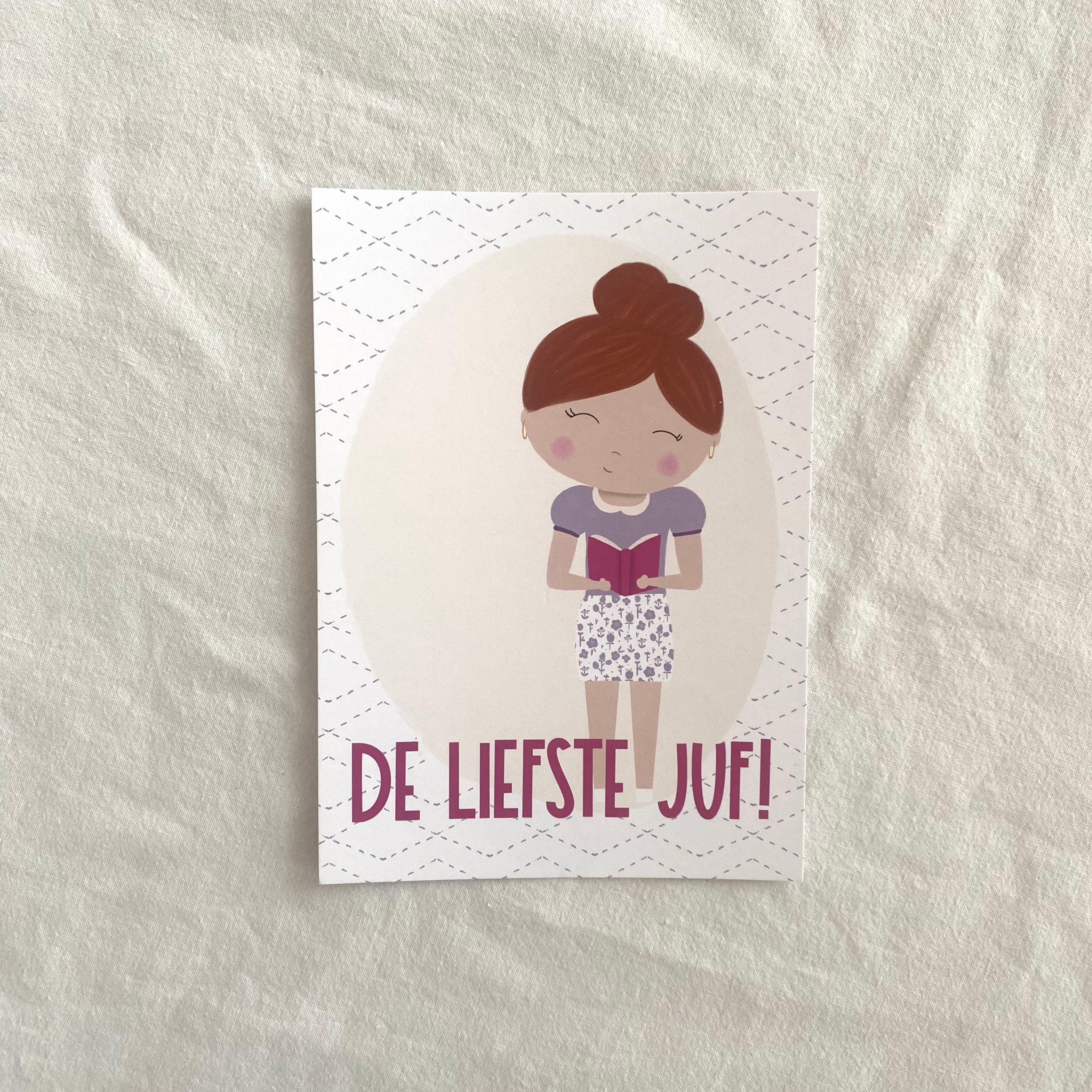 Portret kaartje | “De liefste juf!”