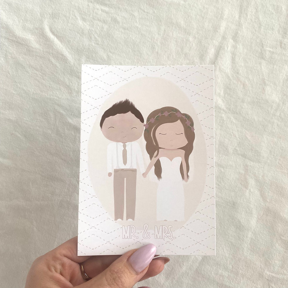 Thumbnail: Portret kaartje | "Mr. & Mrs."