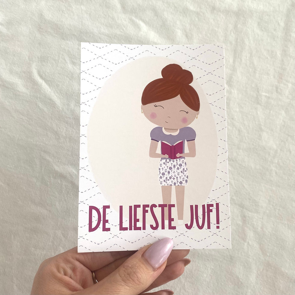 Thumbnail: Portret kaartje | “De liefste juf!”