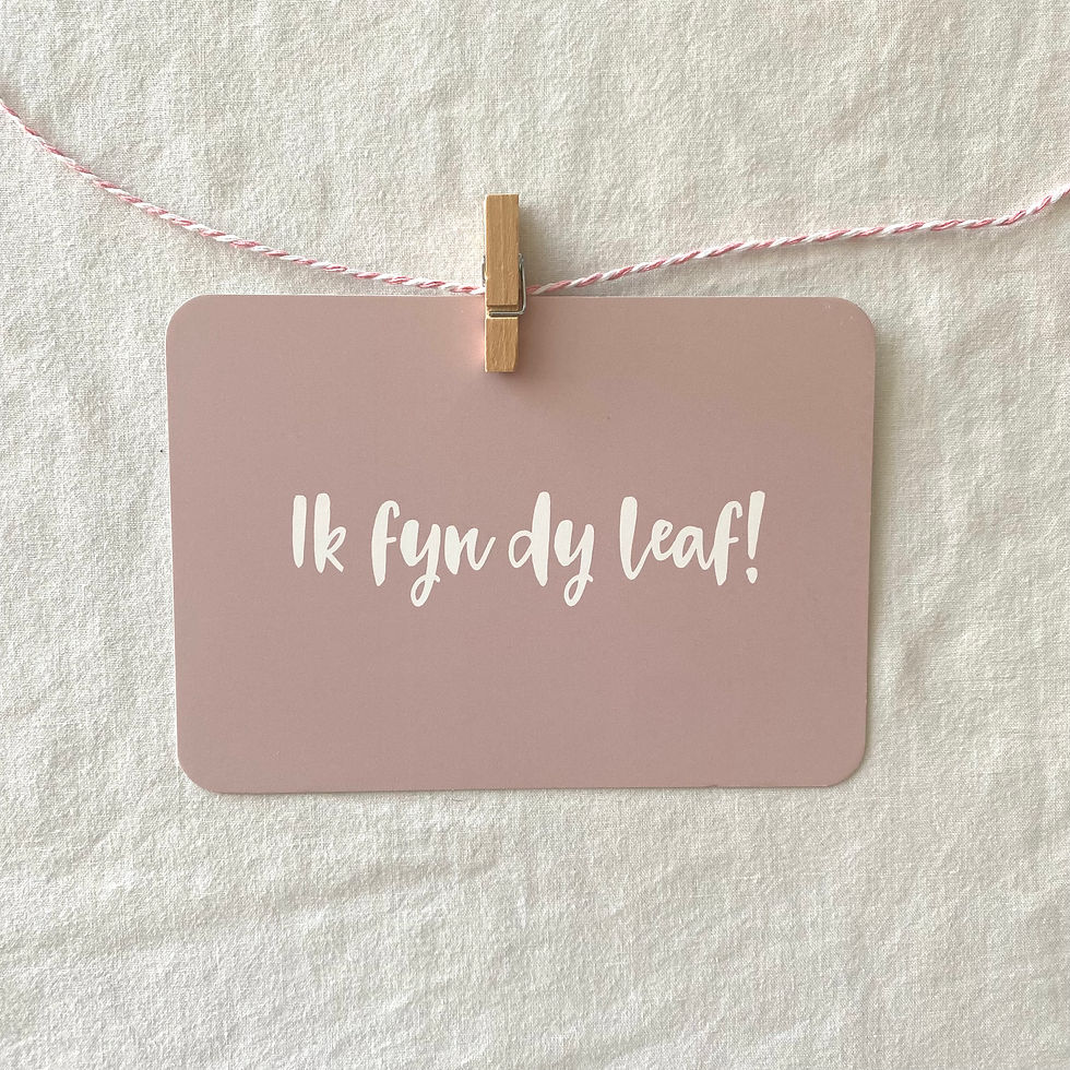 Thumbnail: Frysk kaartsje | Ik fyn dy leaf!