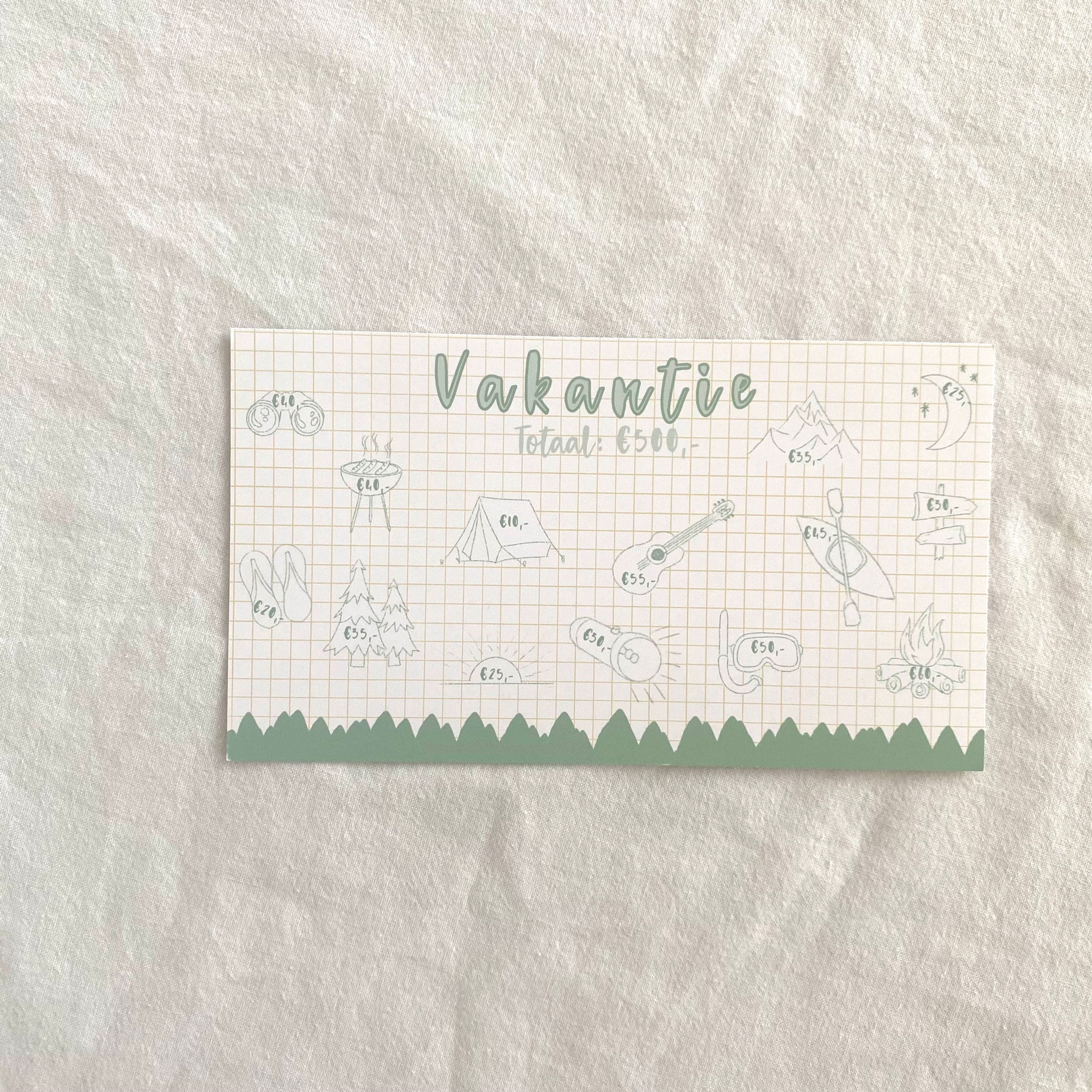 Spaarchallenge - Vakantie 