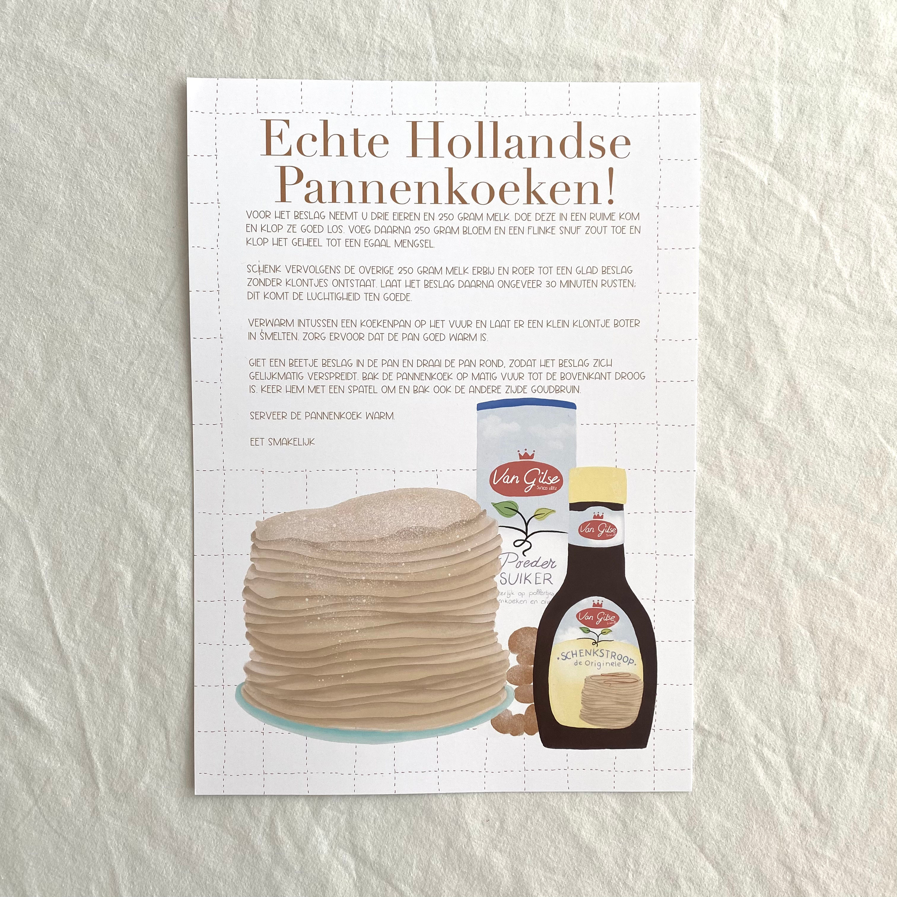 Receptenposter - Hollandse pannenkoeken 