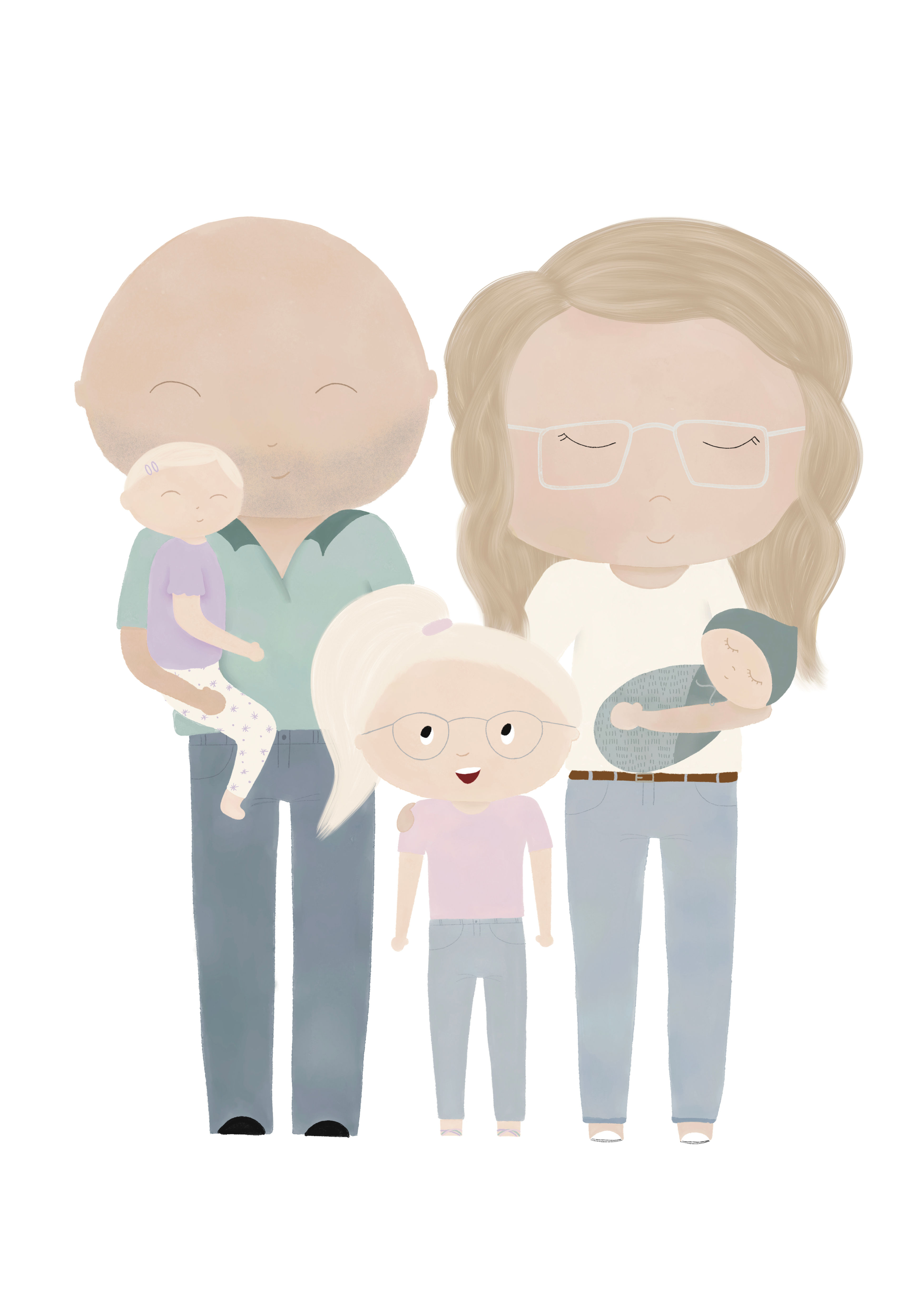 Familie op papier 🤍 (2-5pers.)