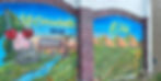 The McConnelsville Mural located in the green space at Village Fitness