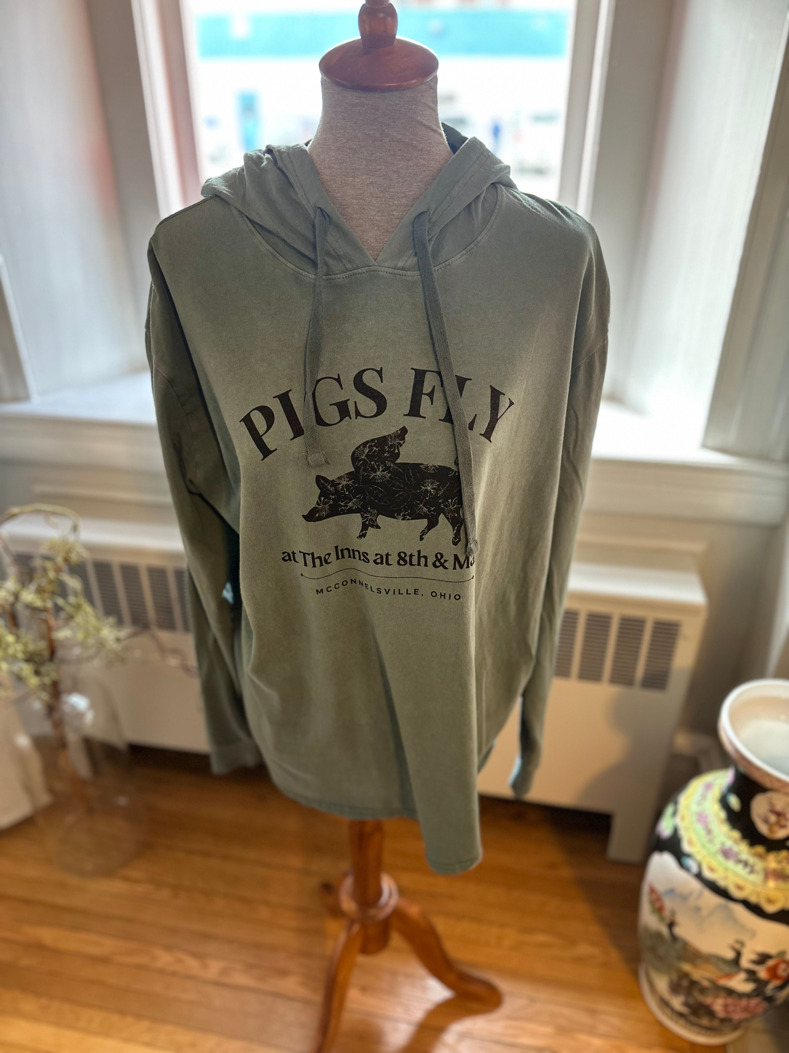 Pigs Fly Pullover Hooded Tee