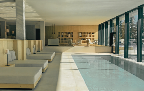 The pool at Forestis Dolomites, a HEHA awarded property.