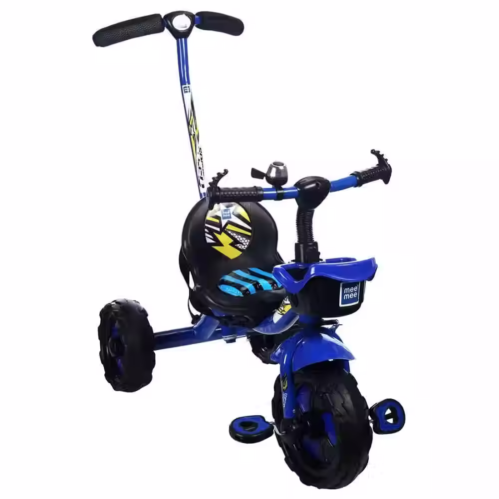 Mee Mee Easy To Ride Baby Tricycle With Push Handle (Blue)