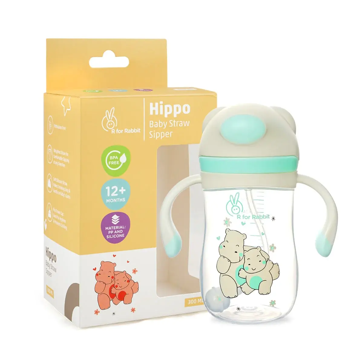 Hippo Baby Straw Sipper