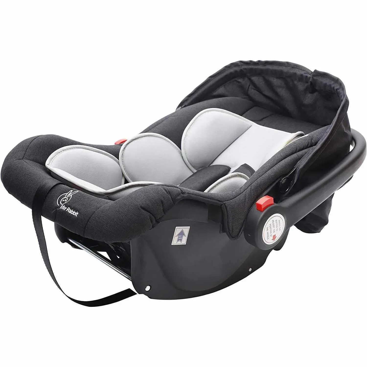 Picaboo Grand 4 in 1 Multipurpose Baby Carry Cot Cum Car Seat, Grey