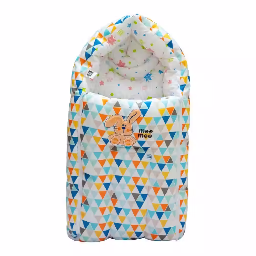 Mee Mee 3 In 1 Baby Carry Nest With Sleeping Bag And Mattress(Blue Multi Design)